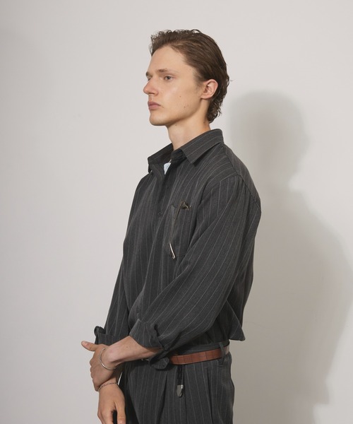 Adoon plain(アドーンプレーン)の「ASSORTED BASIC LONG SLEEVE SHIRT / アソートベーシックロングスリーブシャツ(シャツ/ブラウス・メンズ・チャコールグレー/ブラック/ベージュ・MEDIUM/LARGE)」の12枚目の写真