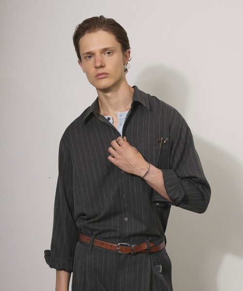 Adoon plain(アドーンプレーン)の「ASSORTED BASIC LONG SLEEVE SHIRT / アソートベーシックロングスリーブシャツ(シャツ/ブラウス・メンズ・チャコールグレー/ブラック/ベージュ・MEDIUM/LARGE)」の15枚目の写真