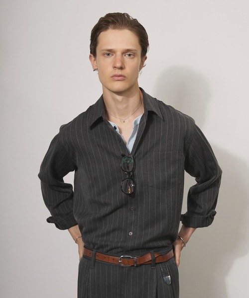 Adoon plain(アドーンプレーン)の「ASSORTED BASIC LONG SLEEVE SHIRT / アソートベーシックロングスリーブシャツ(シャツ/ブラウス・メンズ・チャコールグレー/ブラック/ベージュ・MEDIUM/LARGE)」の16枚目の写真