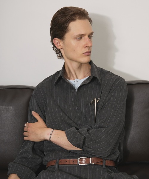Adoon plain(アドーンプレーン)の「ASSORTED BASIC LONG SLEEVE SHIRT / アソートベーシックロングスリーブシャツ(シャツ/ブラウス・メンズ・チャコールグレー/ブラック/ベージュ・MEDIUM/LARGE)」の19枚目の写真