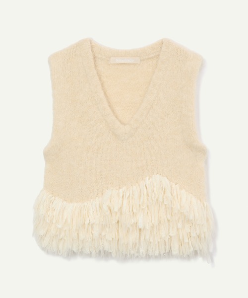 leinwande(ラインヴァンド)の「Alpaca Fringe Vest / アルパカフリンジベスト(ベスト・レディース・White/GRAY/BROWN・ONE SIZE)」の7枚目の写真