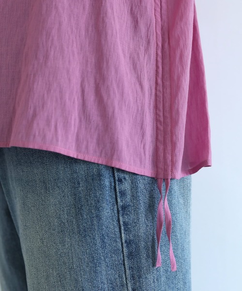 STYLE DELI(スタイルデリ)の「【selection】温度調節に便利なシアーシフォンブラウス(シャツ/ブラウス・レディース・ブラック・FREE)」の3枚目の写真