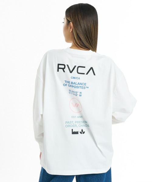 RVCA(ルーカ)の「RVCA/ルーカ バックプリント ロンT BG044052(Tシャツ/カットソー・レディース・ホワイト/ブラック・M)」の1枚目の写真