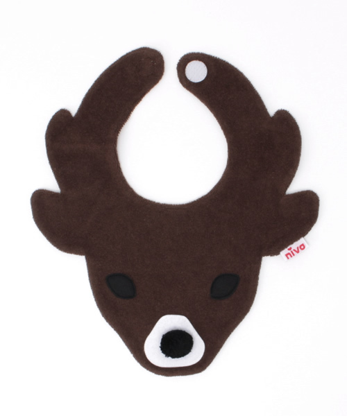 niva（ニヴァ）の「nivaスタイ/ kojika bib（スタイ/よだれかけ・キッズ・ブラウン・FREE）」の2枚目の写真