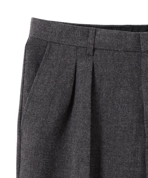 BEAMS HEART(ビームスハート)の「ウールライク 2タック ワイド スラックス(チノパンツ・メンズ・チャコールグレー/ブラック・MEDIUM/LARGE/SMALL)」の6枚目の写真