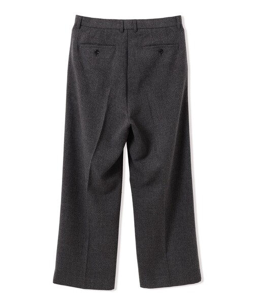 BEAMS HEART(ビームスハート)の「ウールライク 2タック ワイド スラックス(チノパンツ・メンズ・チャコールグレー/ブラック・MEDIUM/LARGE/SMALL)」の9枚目の写真