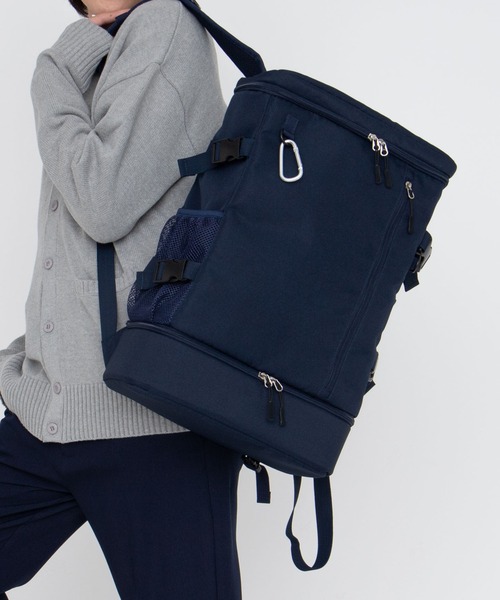 WEGO(ウィゴー)の「WEGO/スクールデイリースクエアリュック(バックパック/リュック・レディース・その他1/ブラック/ネイビー・FREE)」の4枚目の写真