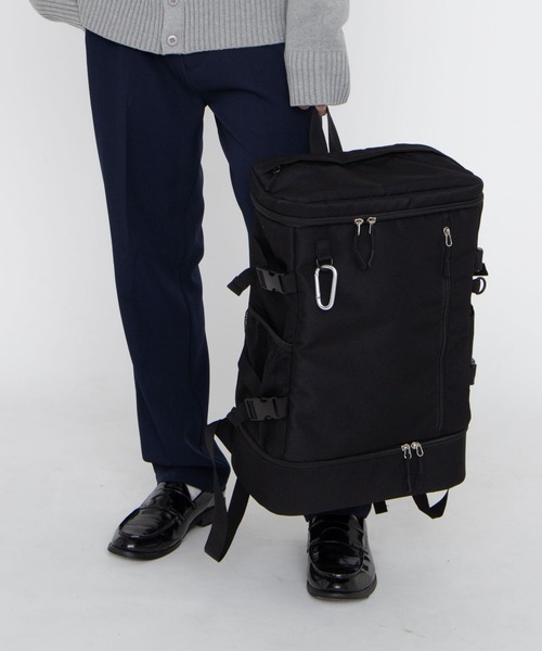 WEGO(ウィゴー)の「WEGO/スクールデイリースクエアリュック(バックパック/リュック・レディース・その他1/ブラック/ネイビー・FREE)」の6枚目の写真