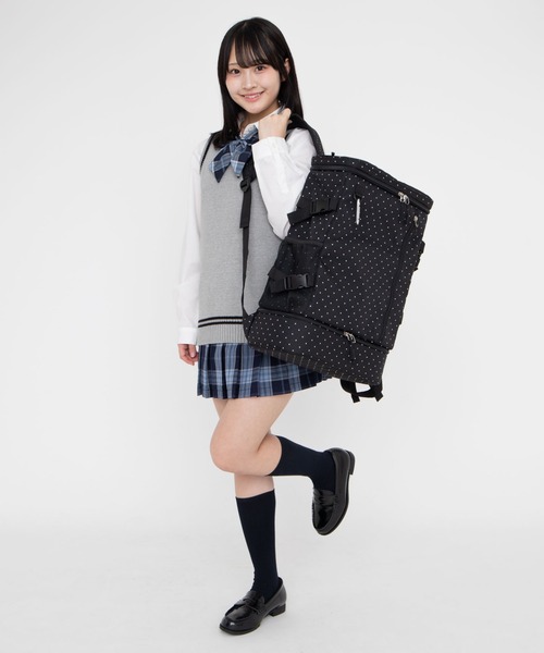 WEGO(ウィゴー)の「WEGO/スクールデイリースクエアリュック(バックパック/リュック・レディース・その他1/ブラック/ネイビー・FREE)」の8枚目の写真