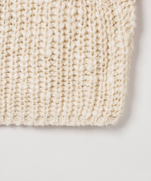 A part by（アパートバイ）の「ハンドライクスラブニットプルオーバー（ニット/セーター・レディース・ブラック/ライトグレー/ナチュラル・FREE）」の10枚目の写真