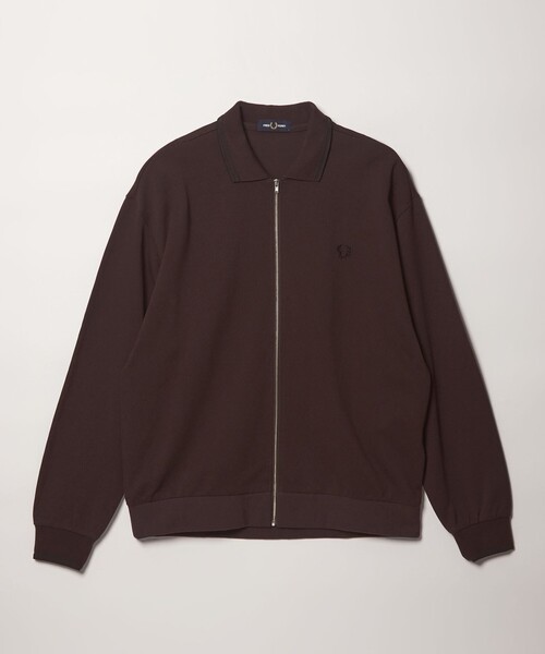 FRED PERRY(フレッドペリー)の「【別注】<FRED PERRY>ツインティップ ジップ ジャケット(カーディガン/ボレロ・メンズ・ネイビー/ダークブラウン・L/XL/M)」の2枚目の写真