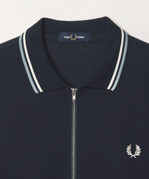 FRED PERRY(フレッドペリー)の「【別注】<FRED PERRY>ツインティップ ジップ ジャケット(カーディガン/ボレロ・メンズ・ネイビー/ダークブラウン・L/XL/M)」の9枚目の写真