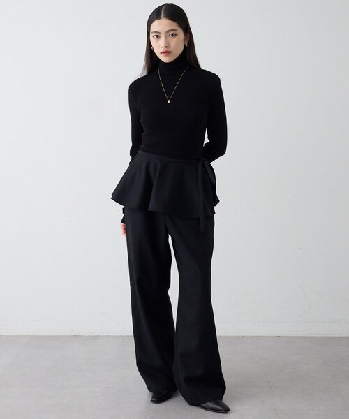 THE PAUSE(ザ ポーズ)の「<WEB限定>【THE PAUSE】ランダムテレコタートルプルオーバー(Tシャツ/カットソー・レディース・オフホワイト/ブラック・FREE)」の8枚目の写真