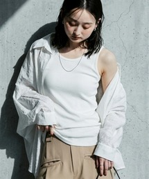 フライスクルーネックタンクトップ［Soiunique］