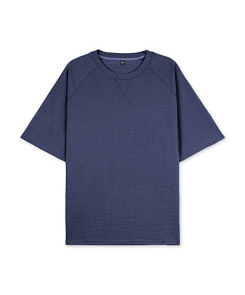 ampm(エーエムピーエム)の「韓国メンズ ワッフルTシャツ オーバーサイズ ラグラン 半袖 ストリート カジュアル(Tシャツ/カットソー・メンズ・ホワイト/ラベンダー/ベージュ/ライトブルー/ブラック/カーキ/ネイビー/ライトグリーン/グレー・SMALL/MEDIUM/LARGE/X-LARGE/XX-LARGE/XXX-LARGE)」の16枚目の写真