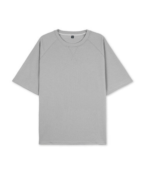 ampm(エーエムピーエム)の「韓国メンズ ワッフルTシャツ オーバーサイズ ラグラン 半袖 ストリート カジュアル(Tシャツ/カットソー・メンズ・ホワイト/ラベンダー/ベージュ/ライトブルー/ブラック/カーキ/ネイビー/ライトグリーン/グレー・SMALL/MEDIUM/LARGE/X-LARGE/XX-LARGE/XXX-LARGE)」の18枚目の写真