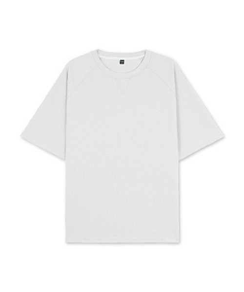 ampm(エーエムピーエム)の「韓国メンズ ワッフルTシャツ オーバーサイズ ラグラン 半袖 ストリート カジュアル(Tシャツ/カットソー・メンズ・ホワイト/ラベンダー/ベージュ/ライトブルー/ブラック/カーキ/ネイビー/ライトグリーン/グレー・SMALL/MEDIUM/LARGE/X-LARGE/XX-LARGE/XXX-LARGE)」の12枚目の写真