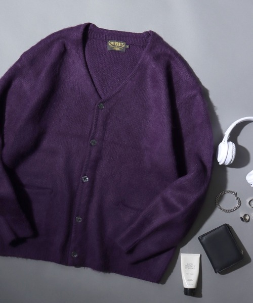 ANPAS(アンパス)の「【UNIVERD72】Mohair-Touch Cardigan /【ユニバード72】モヘアタッチカーディガン ニット ユニセックス メンズ レディース 起毛(カーディガン/ボレロ・メンズ・クリーム/ブラウン/ブラック/イエロー/ブルー/パープル/ピンク/ミント・M/L/XL)」の1枚目の写真