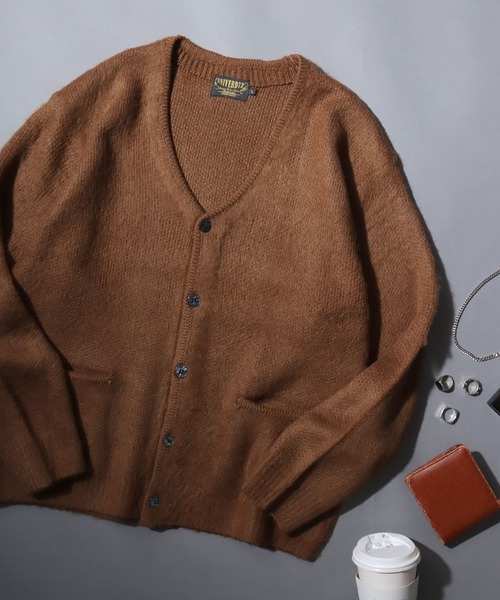 ANPAS(アンパス)の「【UNIVERD72】Mohair-Touch Cardigan /【ユニバード72】モヘアタッチカーディガン ニット ユニセックス メンズ レディース 起毛(カーディガン/ボレロ・メンズ・クリーム/ブラウン/ブラック/イエロー/ブルー/パープル/ピンク/ミント・M/L/XL)」の3枚目の写真