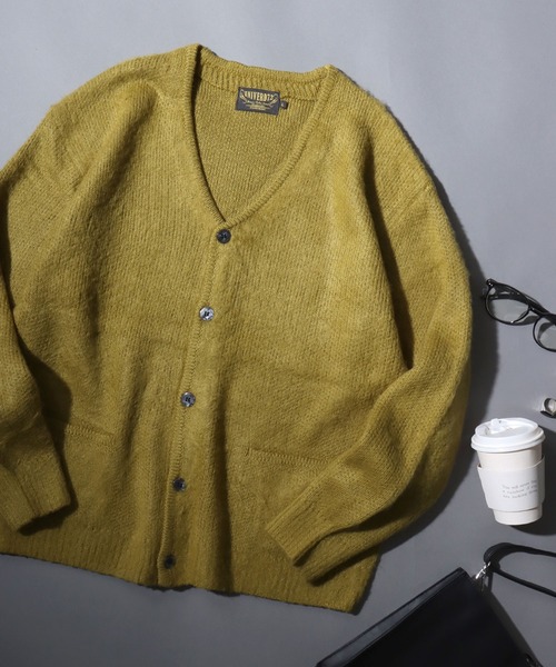 ANPAS(アンパス)の「【UNIVERD72】Mohair-Touch Cardigan /【ユニバード72】モヘアタッチカーディガン ニット ユニセックス メンズ レディース 起毛(カーディガン/ボレロ・メンズ・クリーム/ブラウン/ブラック/イエロー/ブルー/パープル/ピンク/ミント・M/L/XL)」の7枚目の写真