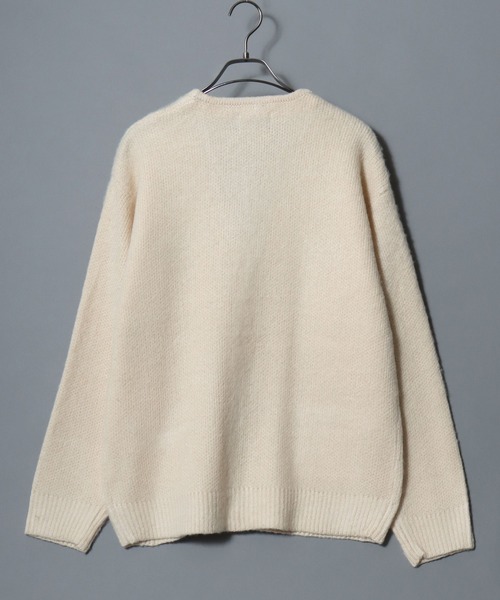 ANPAS(アンパス)の「【UNIVERD72】Mohair-Touch Cardigan /【ユニバード72】モヘアタッチカーディガン ニット ユニセックス メンズ レディース 起毛(カーディガン/ボレロ・メンズ・クリーム/ブラウン/ブラック/イエロー/ブルー/パープル/ピンク/ミント・M/L/XL)」の11枚目の写真