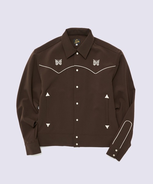 Needles(ニードルス)の「【Needles】別注 Piping Cowboy Jacket-Poly Double Cloth(その他アウター・メンズ・ブラウン/ブラック・S/M/L)」の1枚目の写真
