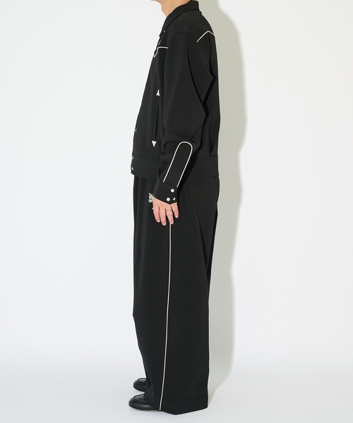 Needles(ニードルス)の「【Needles】別注 Piping Cowboy Jacket-Poly Double Cloth(その他アウター・メンズ・ブラウン/ブラック・S/M/L)」の4枚目の写真