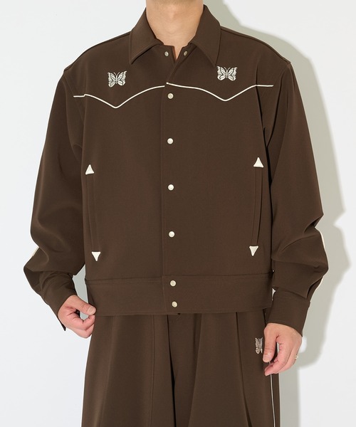 Needles(ニードルス)の「【Needles】別注 Piping Cowboy Jacket-Poly Double Cloth(その他アウター・メンズ・ブラウン/ブラック・S/M/L)」の13枚目の写真