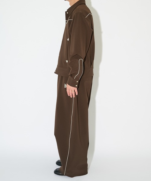 Needles(ニードルス)の「【Needles】別注 Piping Cowboy Jacket-Poly Double Cloth(その他アウター・メンズ・ブラウン/ブラック・S/M/L)」の11枚目の写真