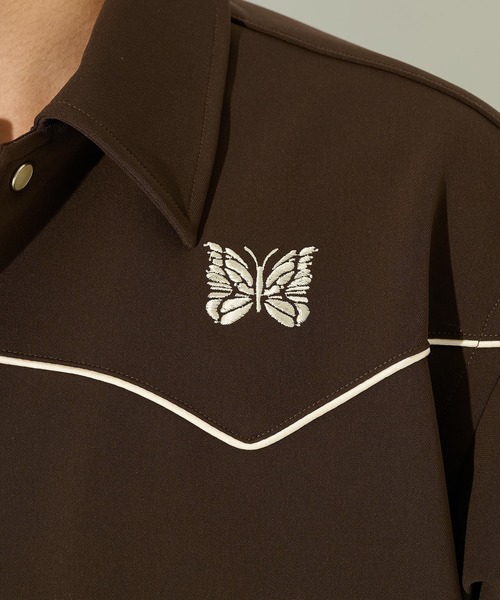 Needles(ニードルス)の「【Needles】別注 Piping Cowboy Jacket-Poly Double Cloth(その他アウター・メンズ・ブラウン/ブラック・S/M/L)」の14枚目の写真