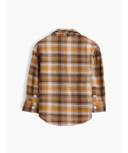 GAP(ギャップ)の「二重織り プレイドシャツ (幼児・ベビー)(シャツ/ブラウス・キッズ・ブラウン/ネイビー・105cm/80cm/100cm/70cm/90cm/110cm/95cm)」の5枚目の写真