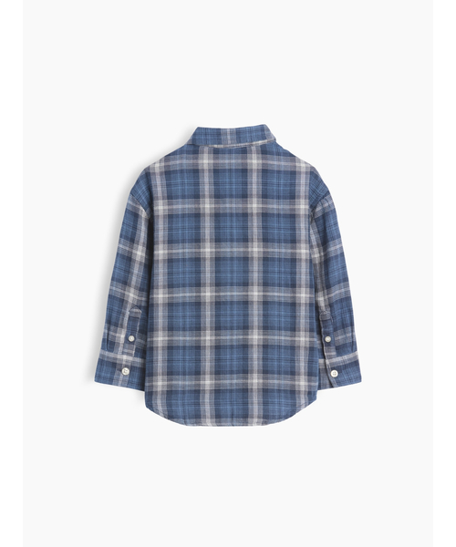 GAP(ギャップ)の「二重織り プレイドシャツ (幼児・ベビー)(シャツ/ブラウス・キッズ・ブラウン/ネイビー・105cm/80cm/100cm/70cm/90cm/110cm/95cm)」の6枚目の写真