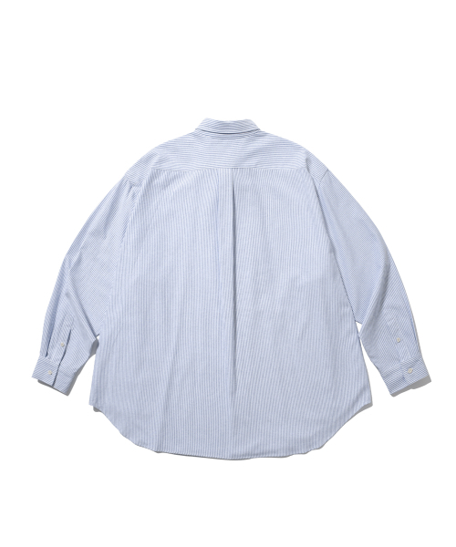 ANGLAN（アングラン）の「Double Button Striped Shirt - Blue（シャツ/ブラウス・メンズ・その他・ONE SIZE）」の5枚目の写真