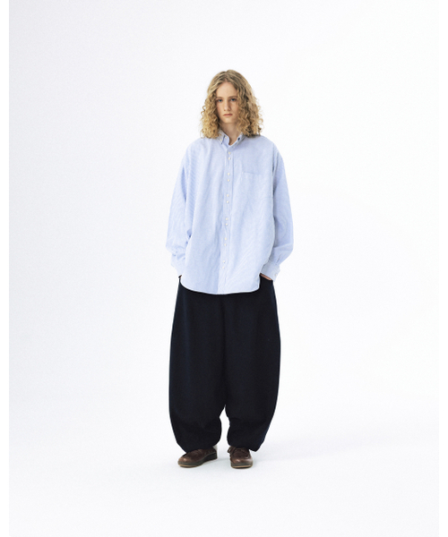 ANGLAN（アングラン）の「Double Button Striped Shirt - Blue（シャツ/ブラウス・メンズ・その他・ONE SIZE）」の6枚目の写真