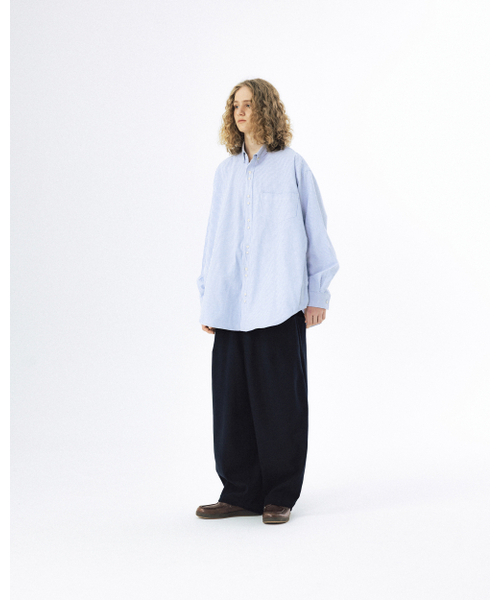 ANGLAN（アングラン）の「Double Button Striped Shirt - Blue（シャツ/ブラウス・メンズ・その他・ONE SIZE）」の7枚目の写真