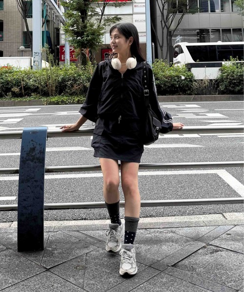 AS KNOW AS plus(アズノゥアズプラス)の「☆サイドライン カーゴミニスカート セットアップ可能(スカート・レディース・ブラック系/ネイビー系/ブラウン系・FREE)」の21枚目の写真