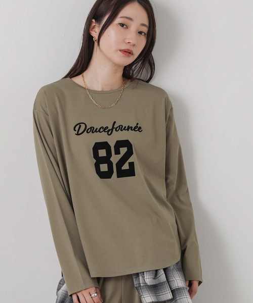 Gready Brilliant（グレディブリリアン）の「８２フロッキーロゴロンT（Tシャツ/カットソー・レディース・モカ/ブラック・FREE）」の7枚目の写真