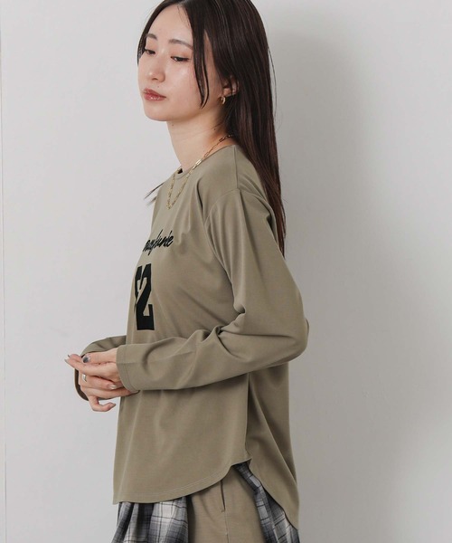 Gready Brilliant（グレディブリリアン）の「８２フロッキーロゴロンT（Tシャツ/カットソー・レディース・モカ/ブラック・FREE）」の8枚目の写真