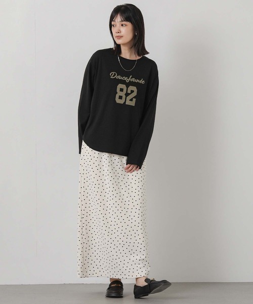 Gready Brilliant(グレディブリリアン)の「82フロッキーロゴロンT(Tシャツ/カットソー・レディース・モカ/ブラック・FREE)」の14枚目の写真