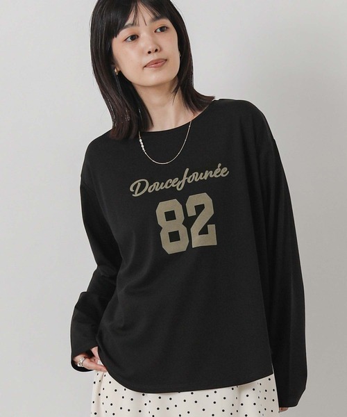 Gready Brilliant（グレディブリリアン）の「８２フロッキーロゴロンT（Tシャツ/カットソー・レディース・モカ/ブラック・FREE）」の15枚目の写真