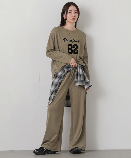 Gready Brilliant（グレディブリリアン）の「８２フロッキーロゴロンT（Tシャツ/カットソー・レディース・モカ/ブラック・FREE）」の3枚目の写真