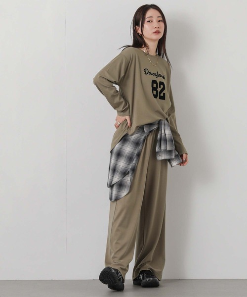 Gready Brilliant（グレディブリリアン）の「８２フロッキーロゴロンT（Tシャツ/カットソー・レディース・モカ/ブラック・FREE）」の4枚目の写真