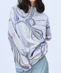 THINGS THAT MATTER | MICROCOSMOS PRINT HALF-ZIP PULLOVER / マイクロコスモスプリントハーフジッププルオーバー(スウェット)