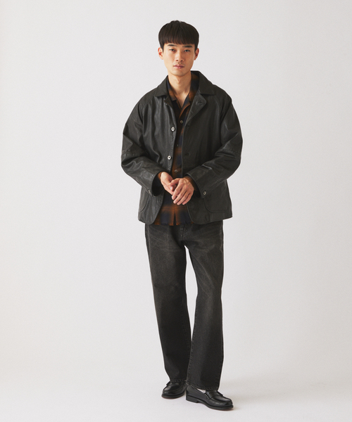 JOURNAL STANDARD relume(ジャーナルスタンダード レリューム)の「ゴートレザー カバーオール(ライダースジャケット・メンズ・ブラック・MEDIUM/LARGE)」の6枚目の写真