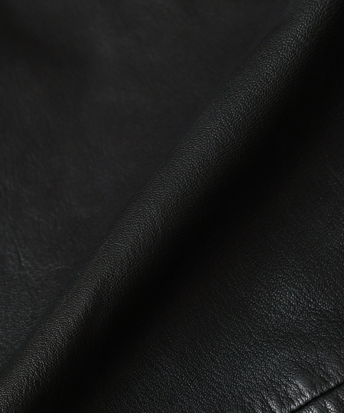 JOURNAL STANDARD relume(ジャーナルスタンダード レリューム)の「ゴートレザー カバーオール(ライダースジャケット・メンズ・ブラック・MEDIUM/LARGE)」の14枚目の写真