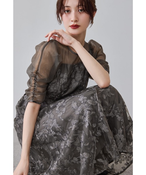 niana(ニアナ)の「ニュアンスカットウェーブドレス パーティードレス オケージョンドレス 結婚式 二次会 同窓会 成人式 お呼ばれワンピース(ドレス・レディース・ブルー/ブラウン/ピンク・M)」の10枚目の写真