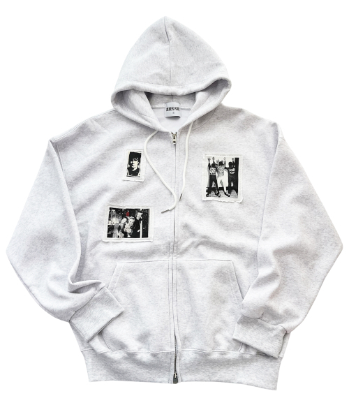 SK8ER ROCK(スケーターロック)の「RIOT ARCHIVE スウェットフードジップアップ(ホワイトメランジ)(パーカー・レディース・その他・ONE SIZE)」の1枚目の写真