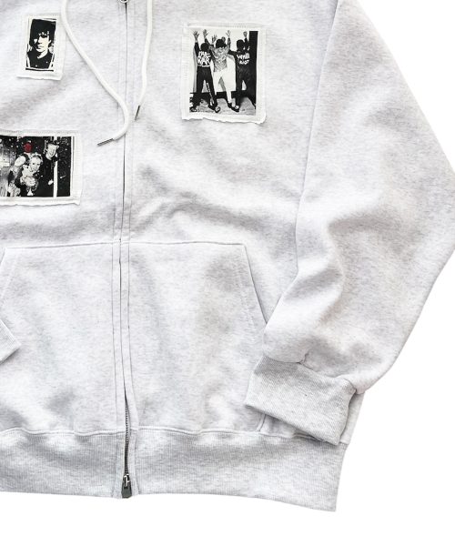 SK8ER ROCK(スケーターロック)の「RIOT ARCHIVE スウェットフードジップアップ(ホワイトメランジ)(パーカー・レディース・その他・ONE SIZE)」の5枚目の写真