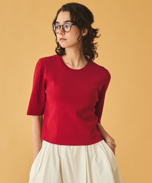AIGLE（エーグル）の「UVカット ミディアムスリーブTシャツ（Tシャツ/カットソー・レディース・レッド/グレー/ダークネイビー・M/S/L）」の6枚目の写真