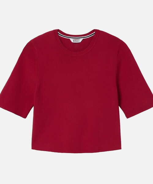 AIGLE（エーグル）の「UVカット ミディアムスリーブTシャツ（Tシャツ/カットソー・レディース・レッド/グレー/ダークネイビー・M/S/L）」の11枚目の写真